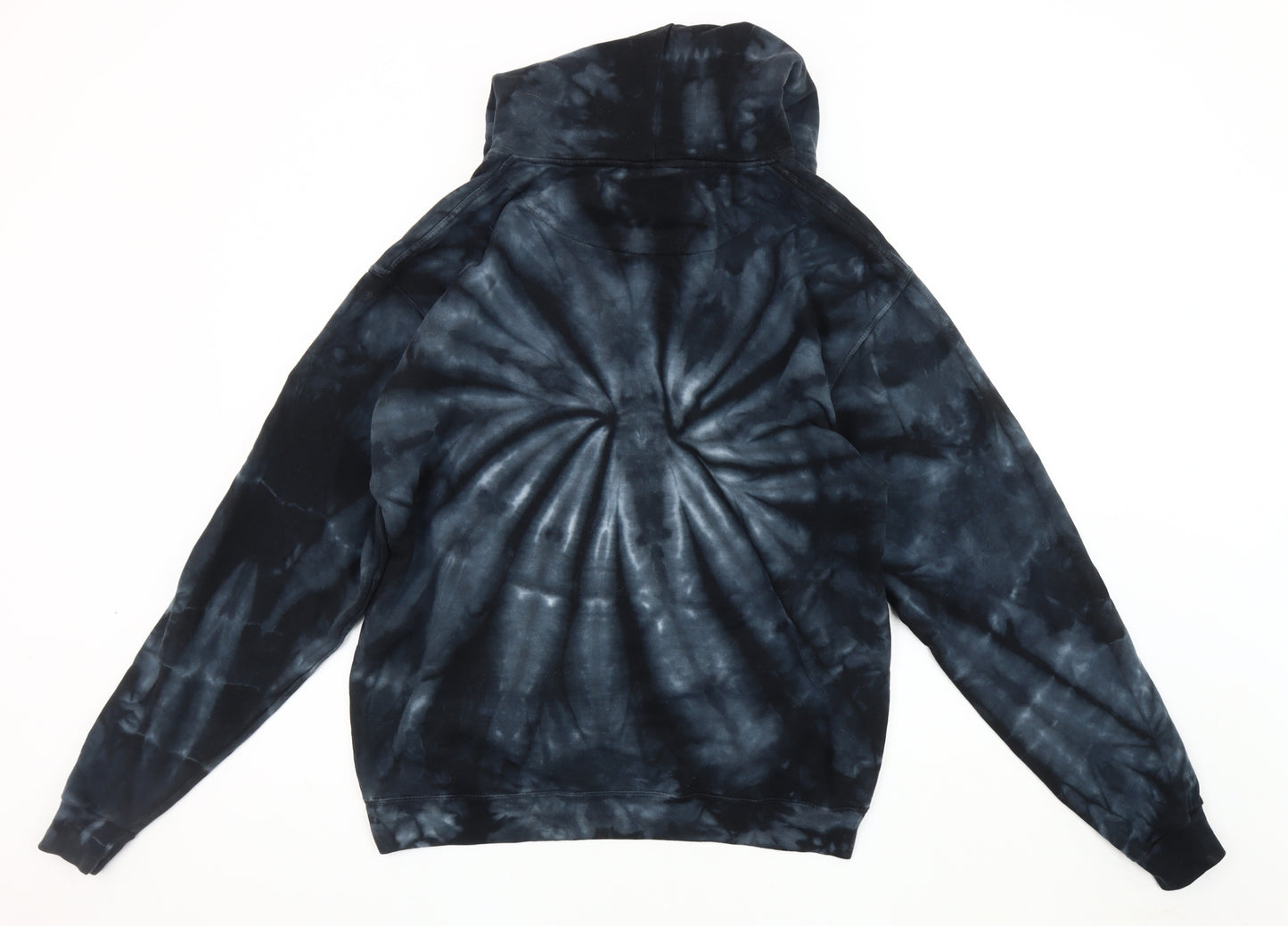 Colortone Men's Black Tie Dye Pullover Hoodie M