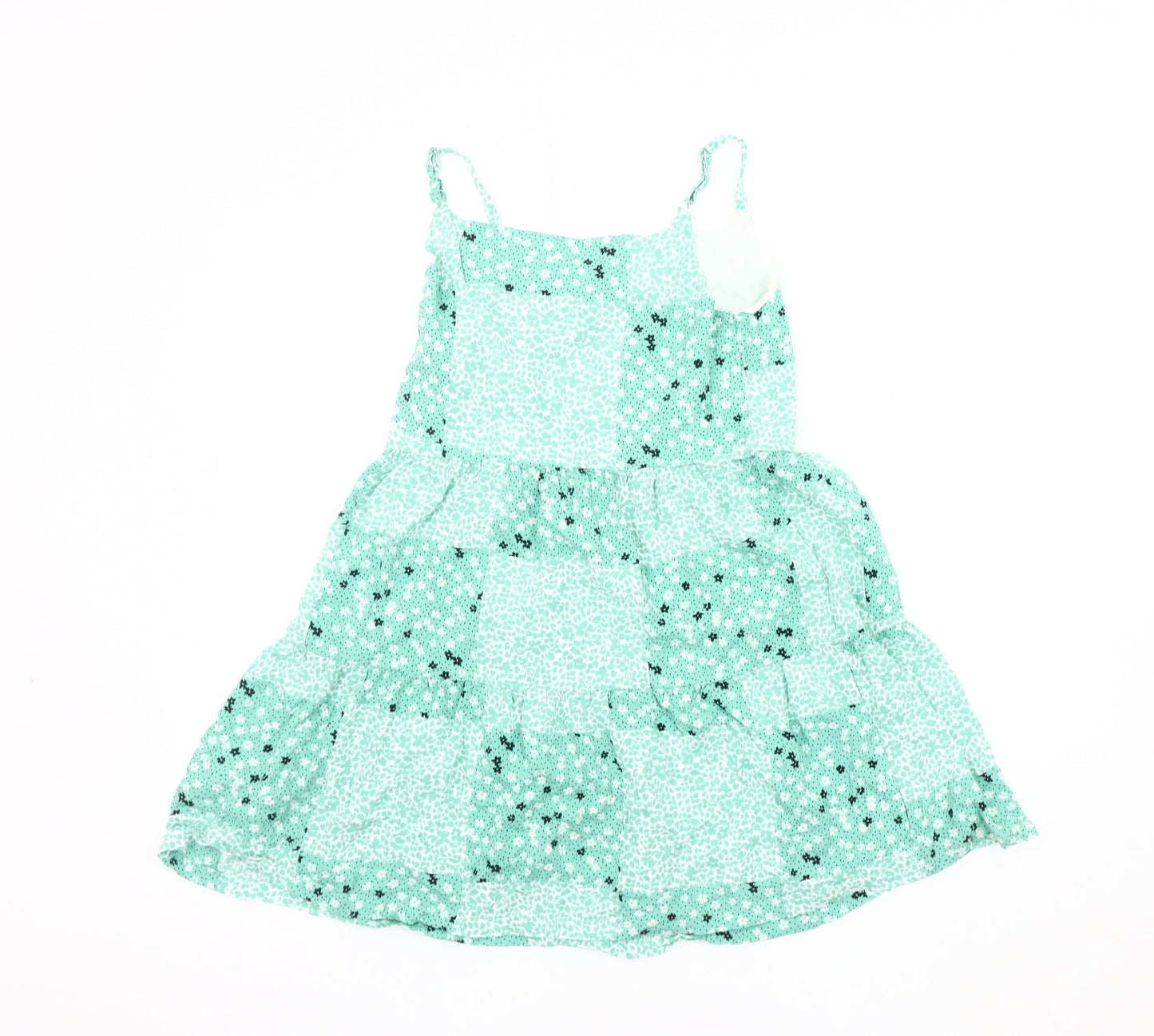 Marks and Spencer Girls Green Floral Pinafore Dress, 10-11 Years