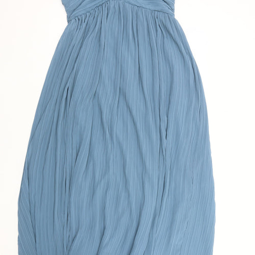 ZARA Women's Blue Strapless A-Line Dress, Size 4