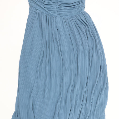 ZARA Women's Blue Strapless A-Line Dress, Size 4