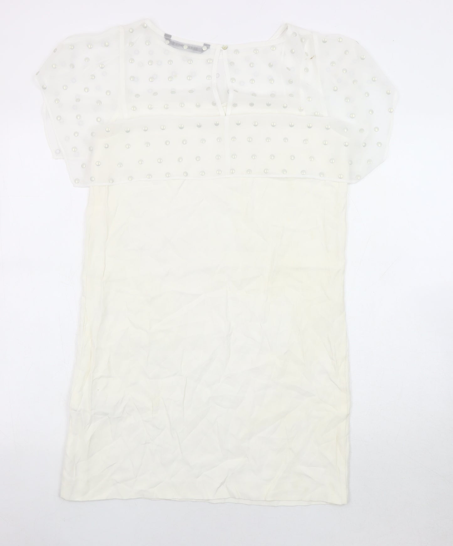 Zara Woman Ivory Shift Dress Women M Size 12