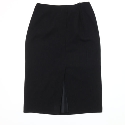 Next Women's Black Petite Pencil Skirt, Size 12, Lined