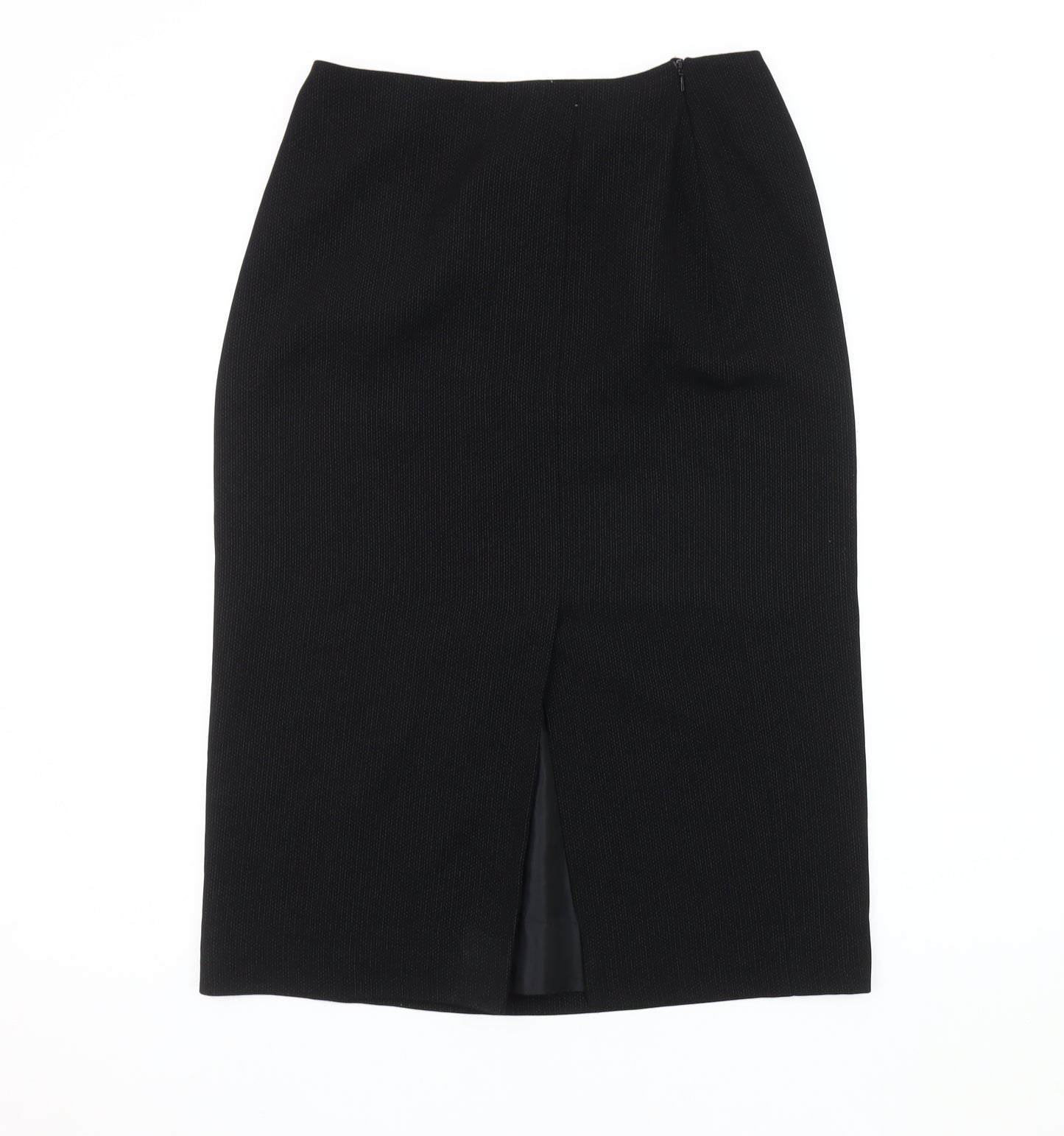 Next Women's Black Petite Pencil Skirt, Size 12, Lined