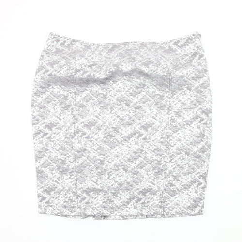 Marks and Spencer Women's Grey Geometric Pencil Skirt Size 20