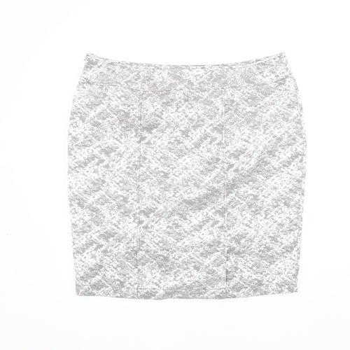 Marks and Spencer Women's Grey Geometric Pencil Skirt Size 20
