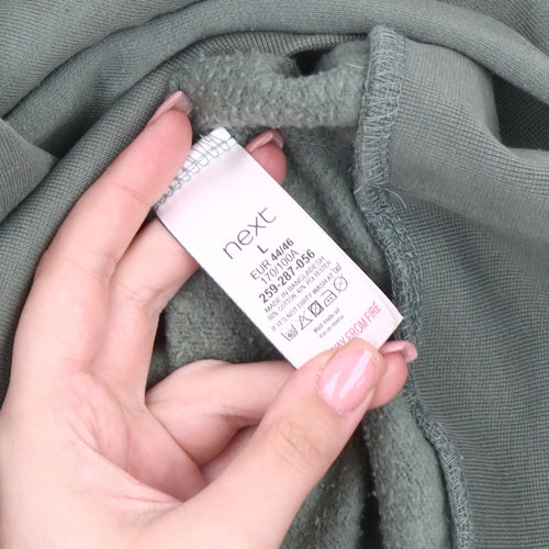 Next Green Henley Hoodie Unisex Adults Size 18