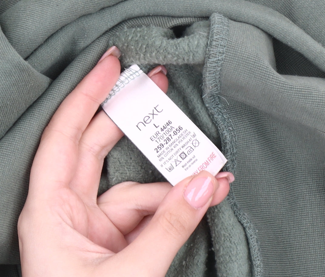 Next Green Henley Hoodie Unisex Adults Size 18