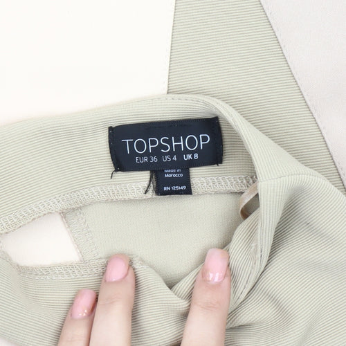 Topshop Women's Multicoloured Pencil Skirt - Size 8