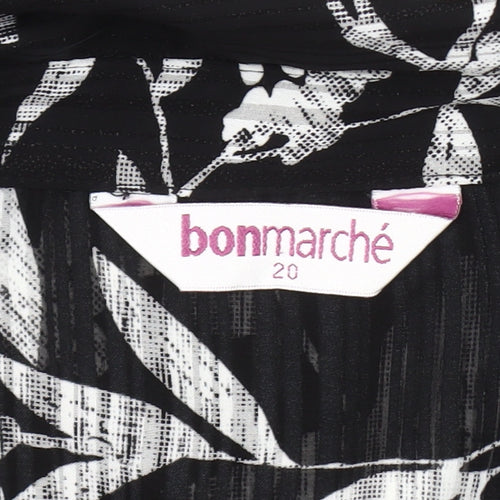 Bonmarché Women's Black Floral Blouse Size 20