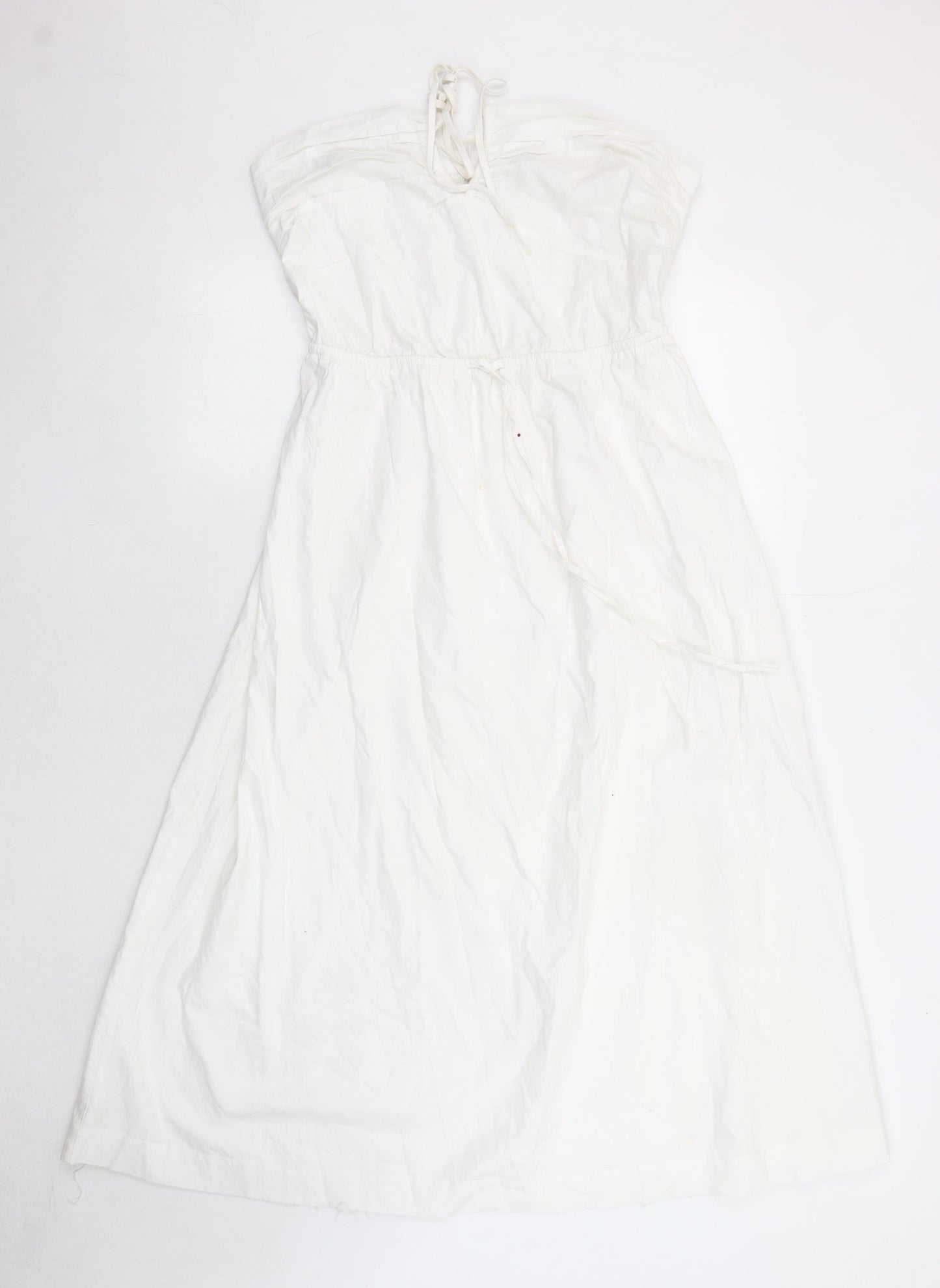LOFT Women's White Sleeveless Maxi Dress - M