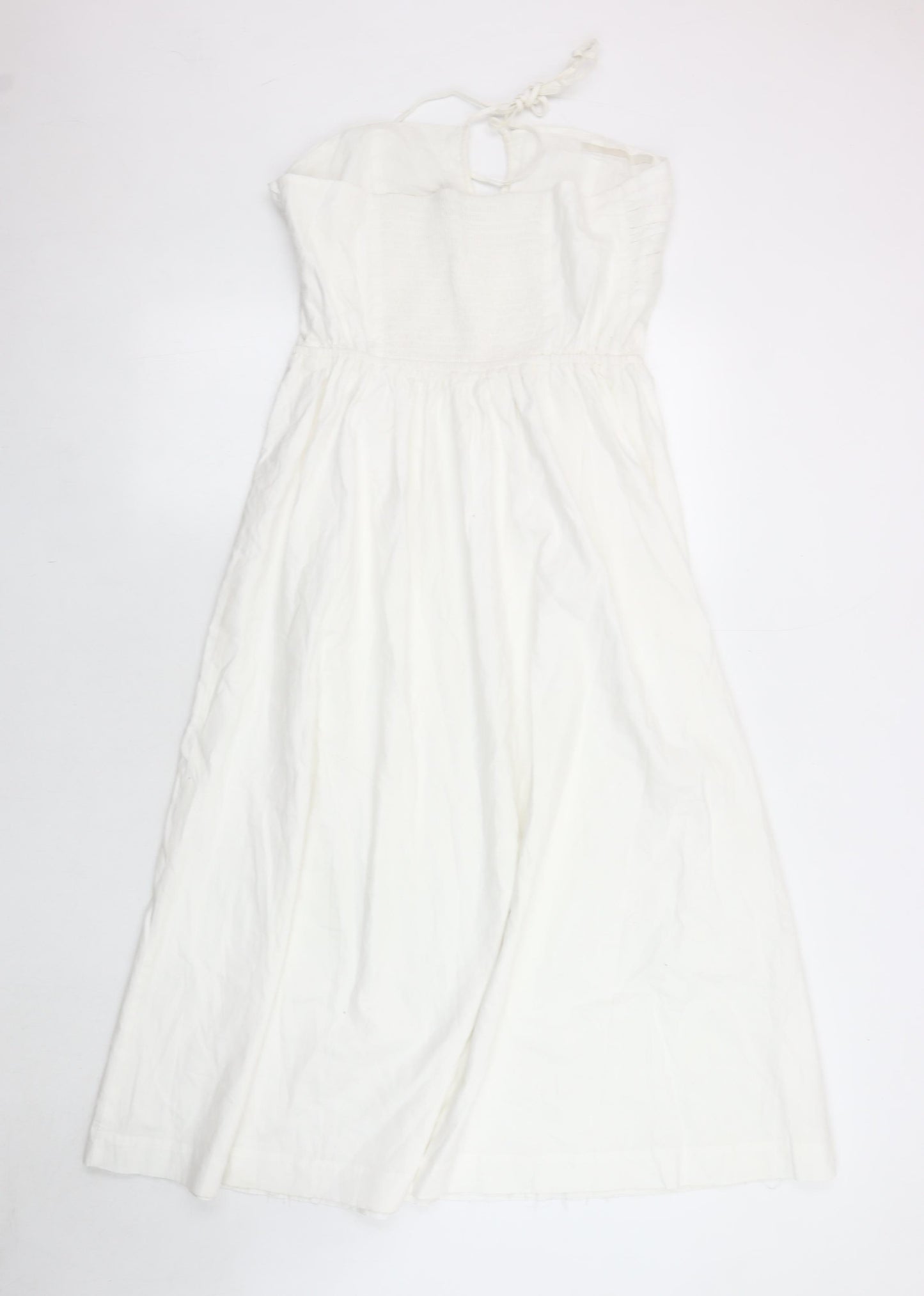 LOFT Women's White Sleeveless Maxi Dress - M