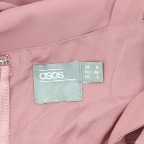 ASOS Women's Pink Sleeveless Dress UK 8