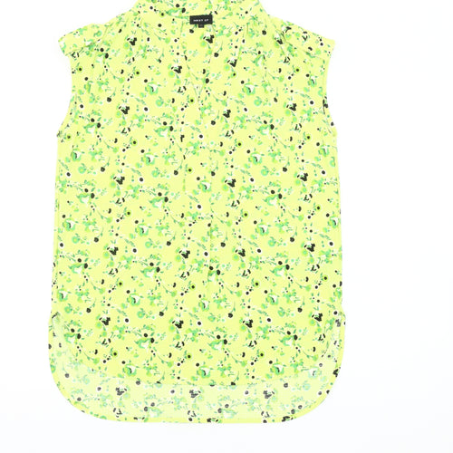 Next Women's Green Floral Collared Blouse Size 8