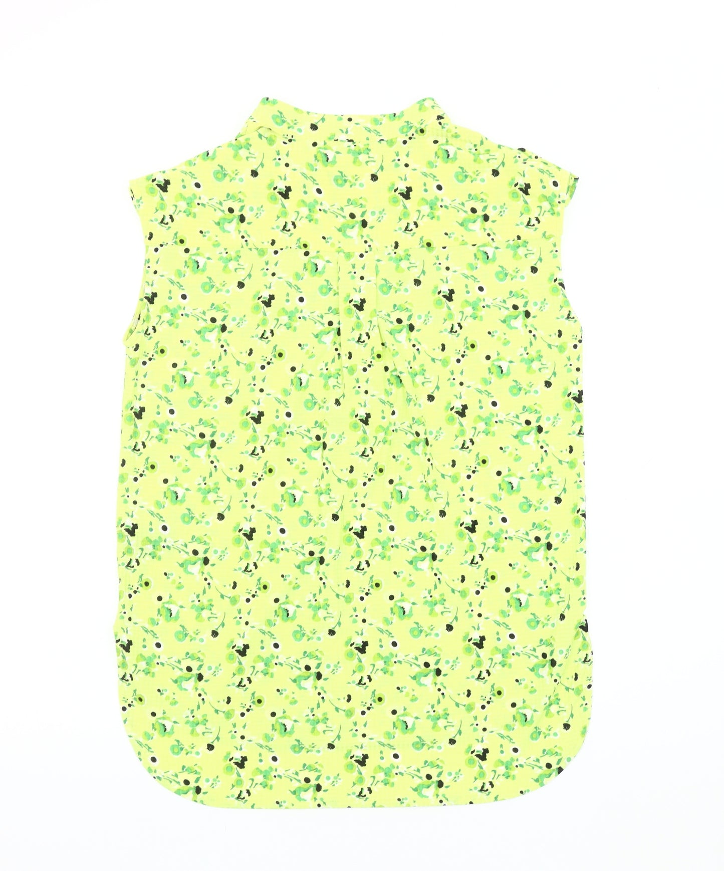 Next Women's Green Floral Collared Blouse Size 8
