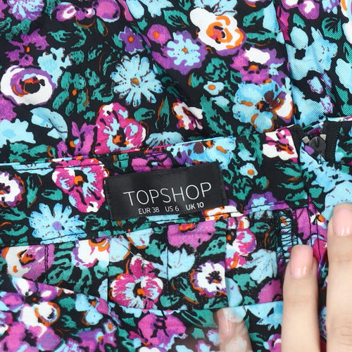 Topshop Women's Floral Culotte Shorts, Size 10, Spring/Summer