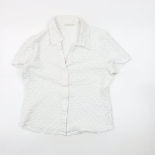 Marks and Spencer Women White Button-Up Top