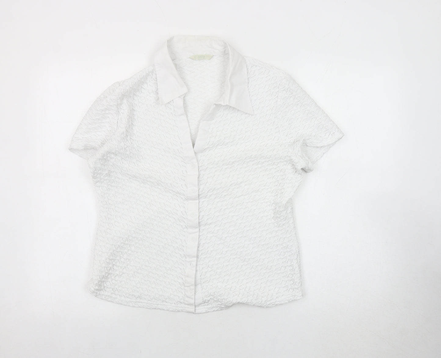 Marks and Spencer Women White Button-Up Top