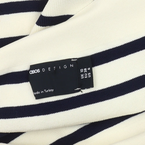 ASOS Women's Striped Polyester Top - Size 10