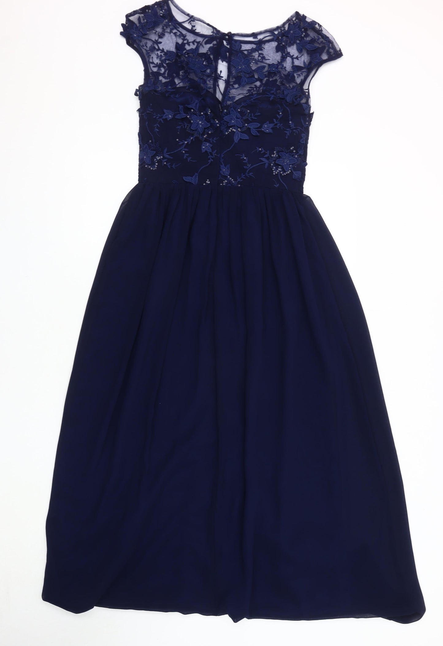 Sistaglam Women's Blue A-Line Midi Dress, Size 8