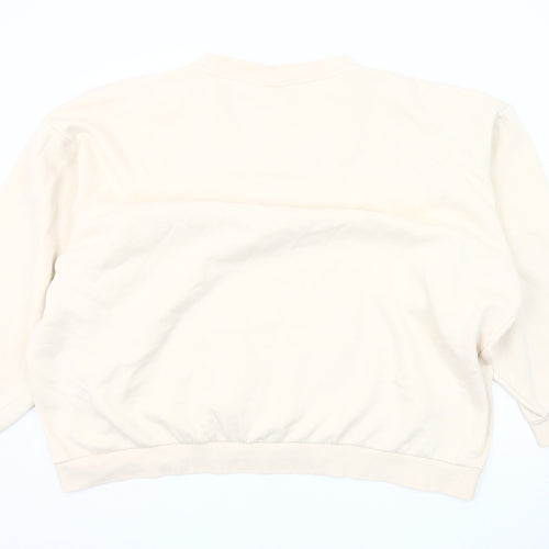 Daisy Street Women's Beige Graphic Logo Sweatshirt Size 22