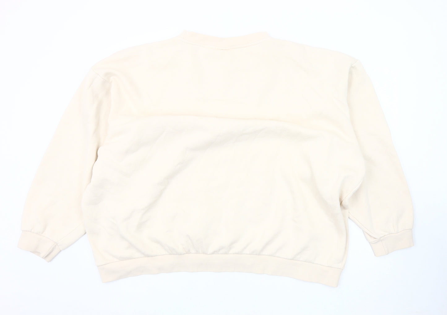 Daisy Street Women's Beige Graphic Logo Sweatshirt Size 22