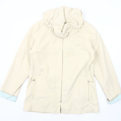 Finesse Women's Beige Zip Jacket Size 10 Regular