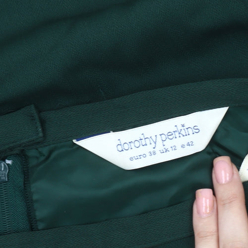 Dorothy Perkins Women's Green Midi Pencil Skirt, Size 12