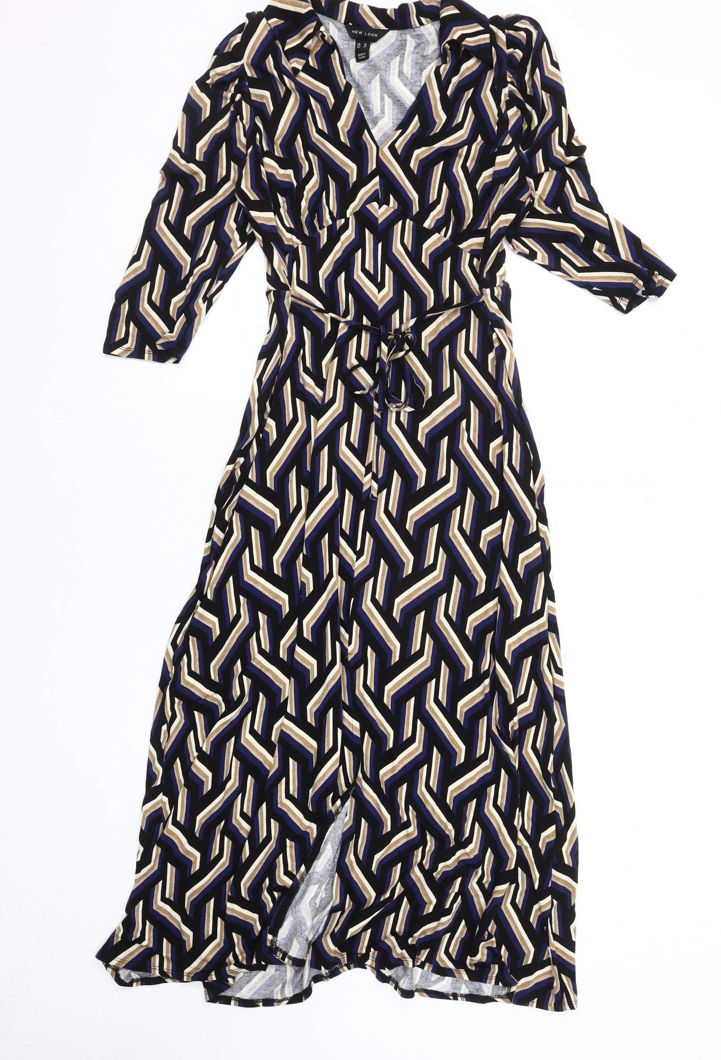 New Look Women's Multicoloured Shirt Style Dress Size 10