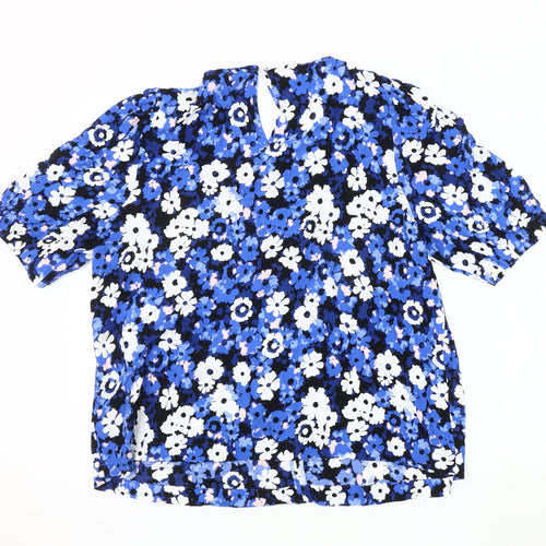 Marks and Spencer Women’s Blue Floral Blouse Size 12