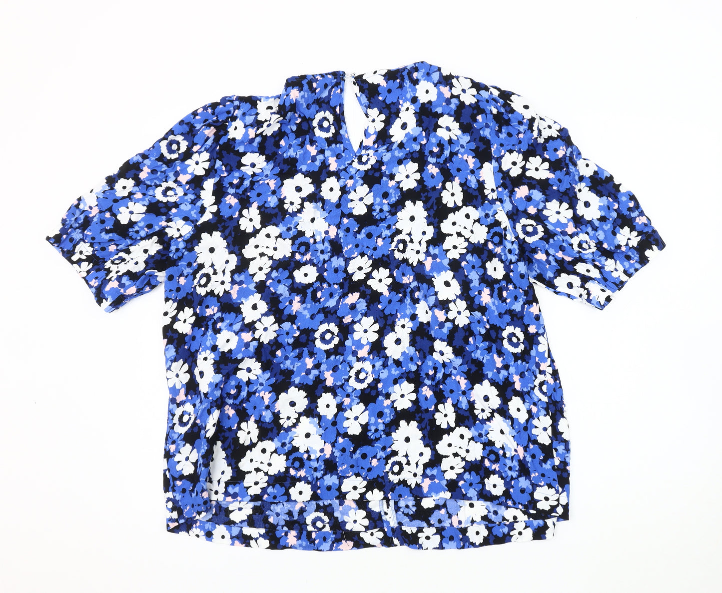 Marks and Spencer Women’s Blue Floral Blouse Size 12