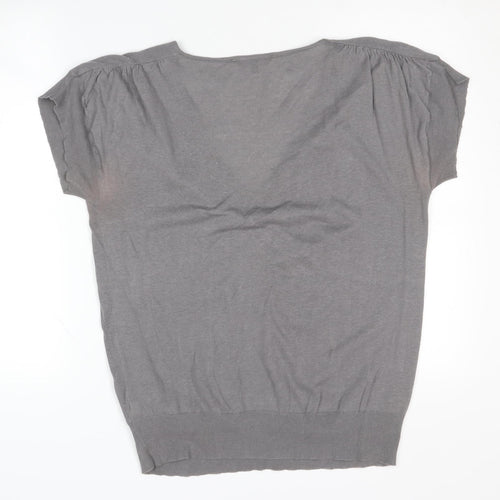 Jasper Conran Women's Grey Pullover Jumper, Size 14, Sequin Accent
