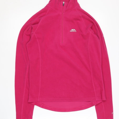 Trespass Women's Pink Fleece 1/4 Zip Sweatshirt M