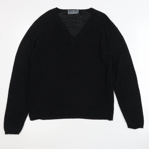 Daniel Hechter Women's Black V-Neck Pullover Jumper - L