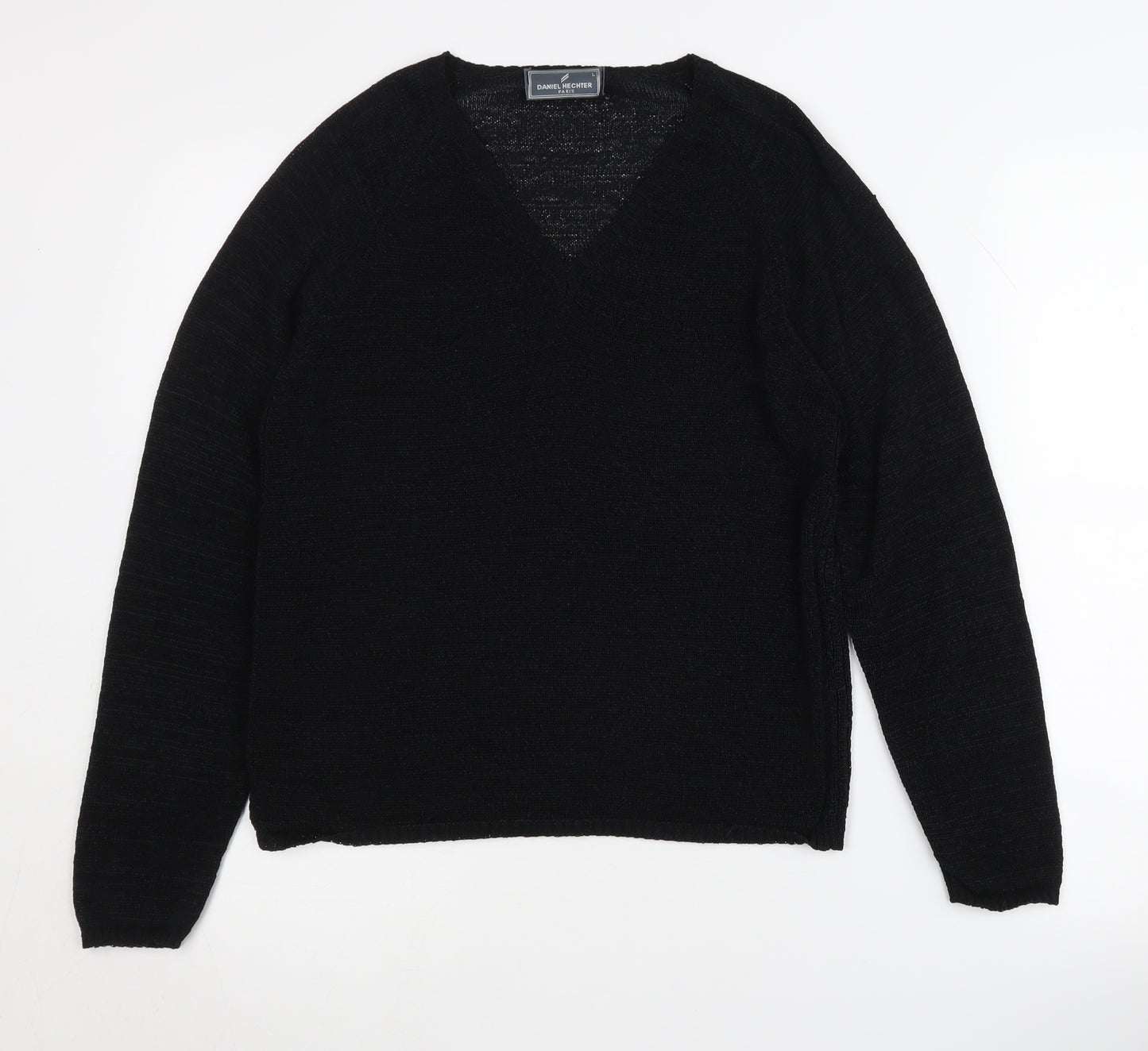 Daniel Hechter Women's Black V-Neck Pullover Jumper - L