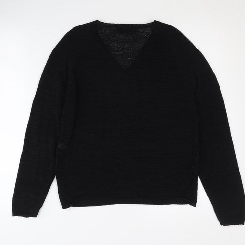 Daniel Hechter Women's Black V-Neck Pullover Jumper - L