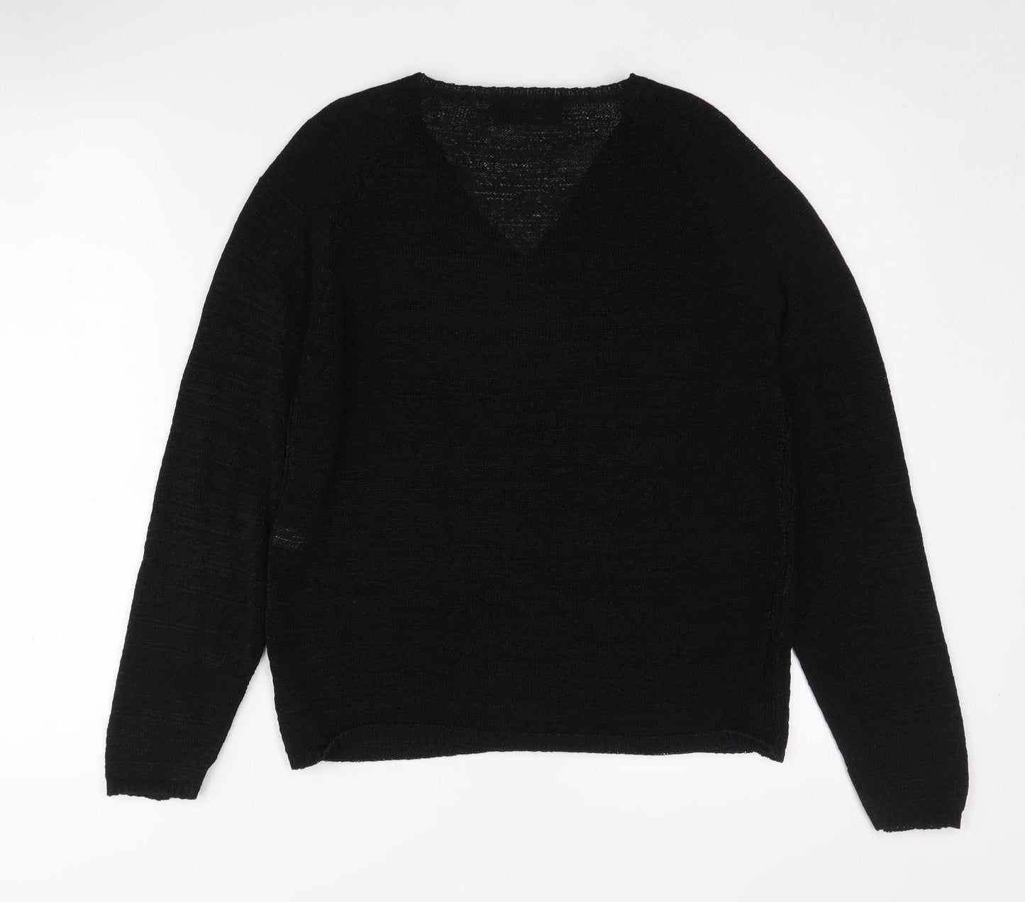 Daniel Hechter Women's Black V-Neck Pullover Jumper - L