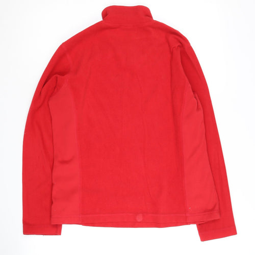 Columbia Women's Red 1/4 Zip Fleece Pullover Hoodie M