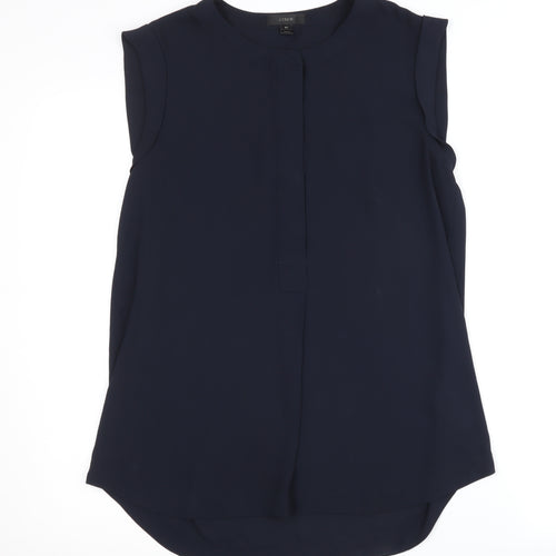 J.Crew Women's Blue Sleeveless Tall Blouse