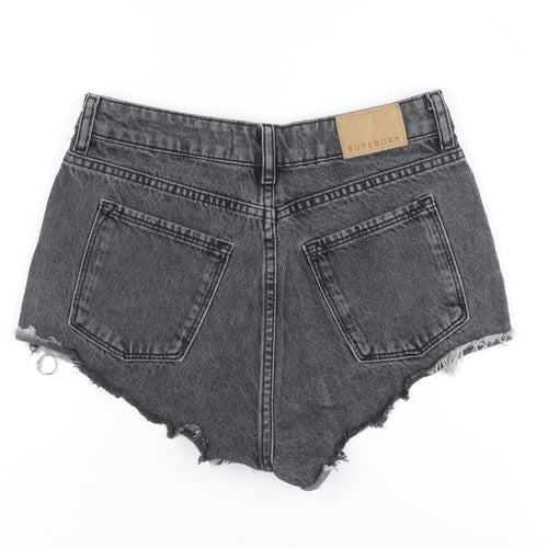 Superdry Women's Grey Cut-Off Shorts, Size 24