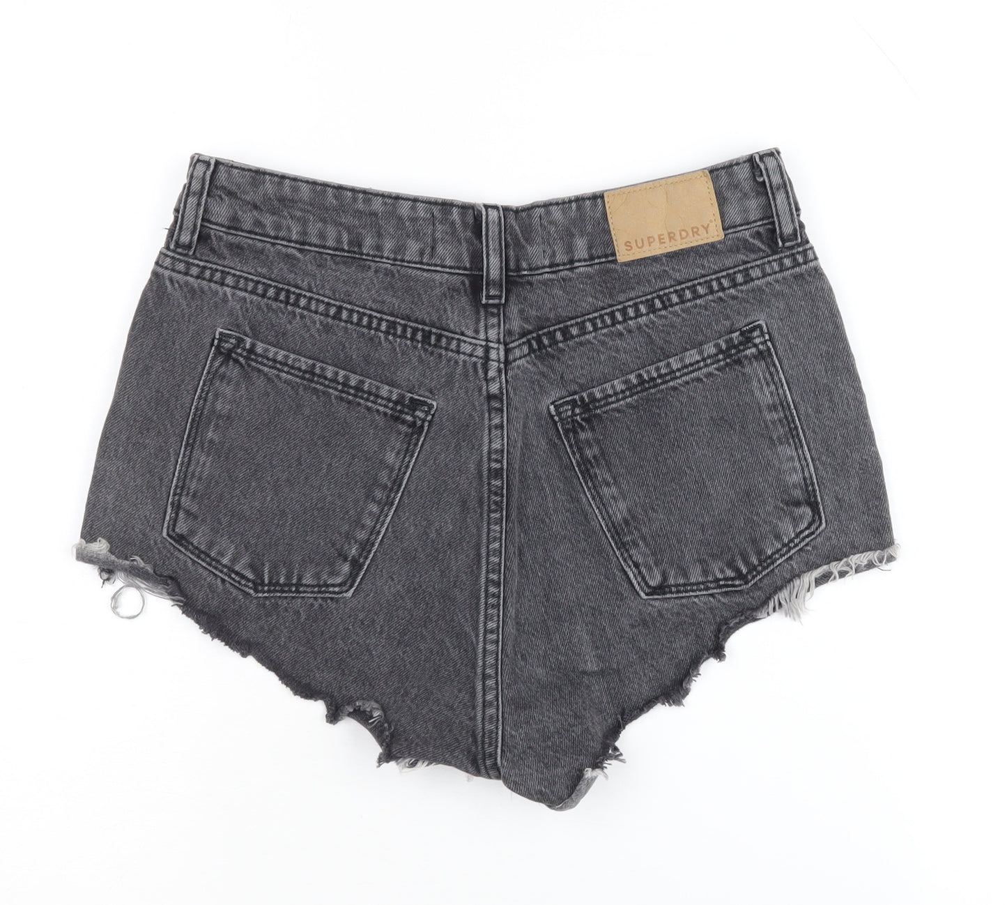 Superdry Women's Grey Cut-Off Shorts, Size 24