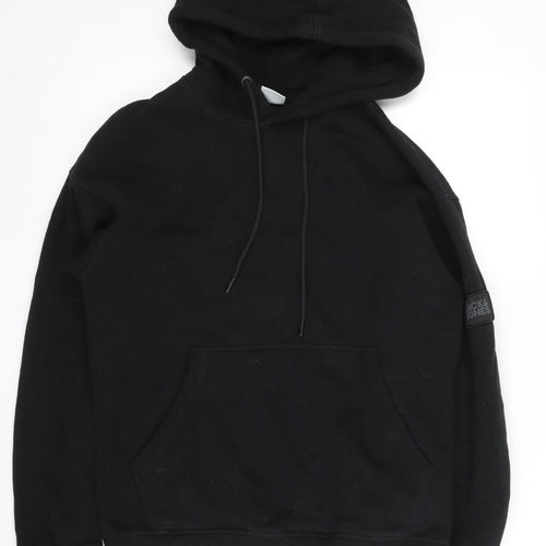 Jack & Jones Men's Black Pullover Hoodie - S