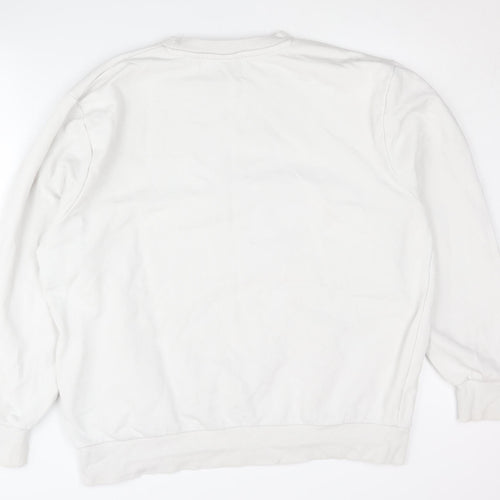 Ellesse Women's White Sweatshirt UK 8 with Logo Design