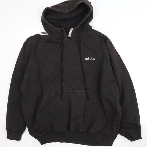 Adidas Men's Black Pullover Hoodie - Size L