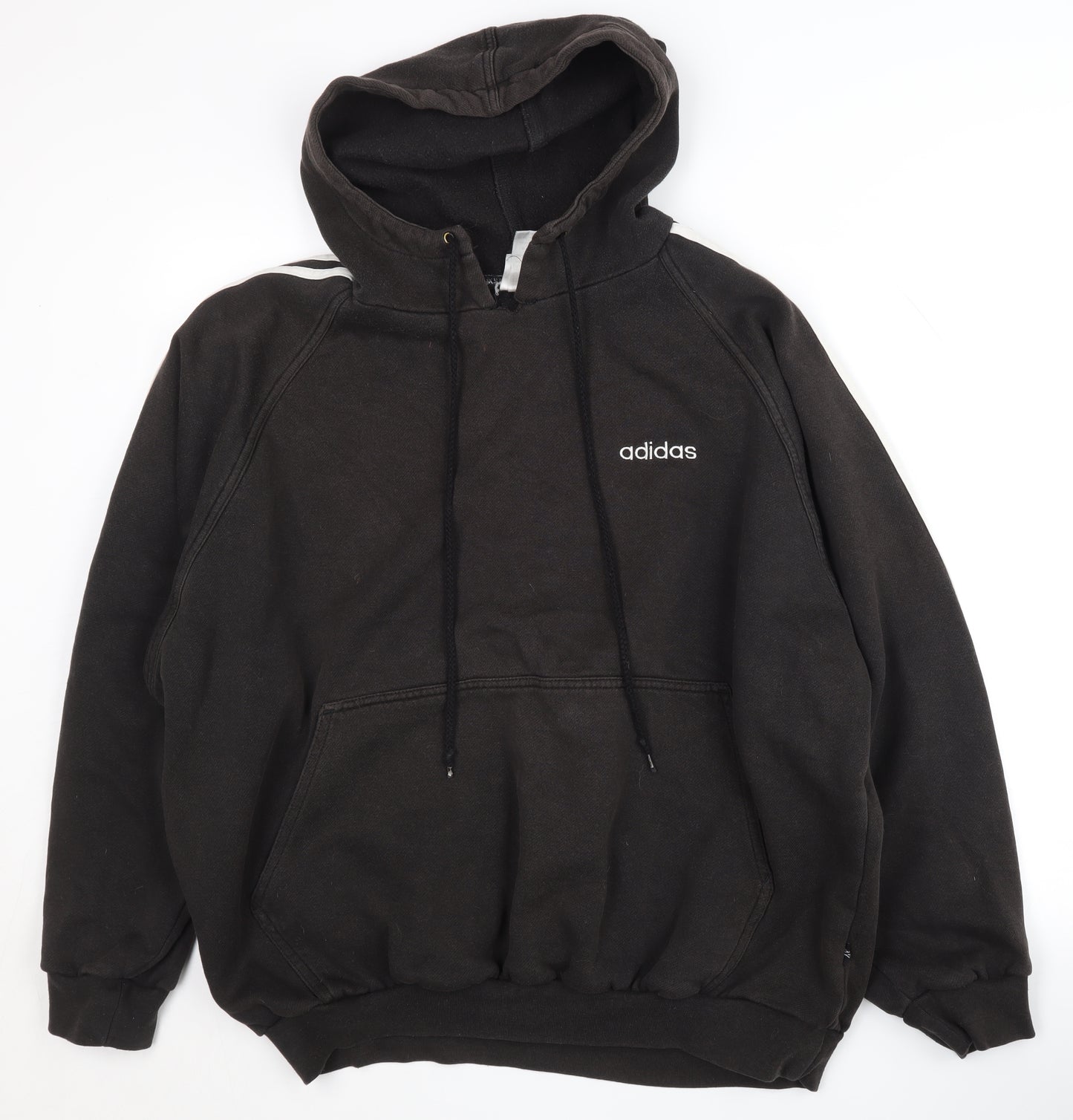 Adidas Men's Black Pullover Hoodie - Size L
