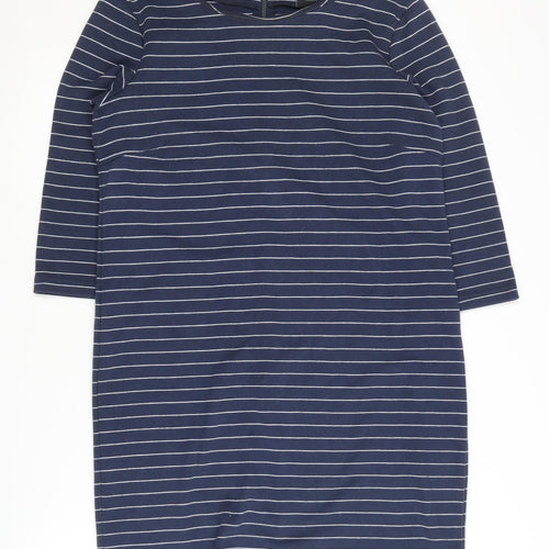 VILA Women's Blue Striped Jersey Dress M