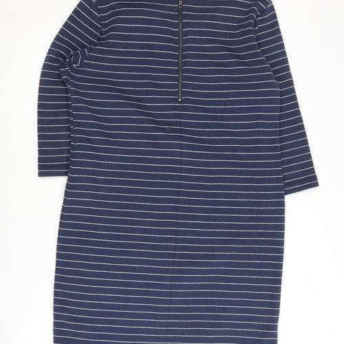 VILA Women's Blue Striped Jersey Dress M