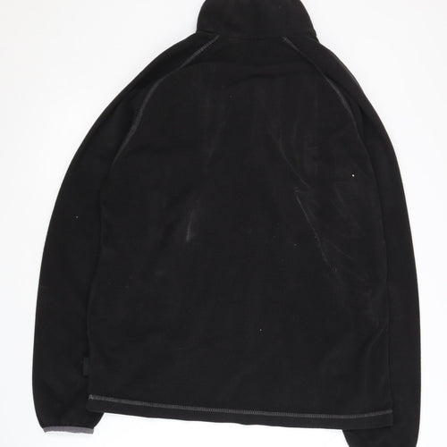Site Women's Black Fleece Sweatshirt L 1/2 Zip Casual