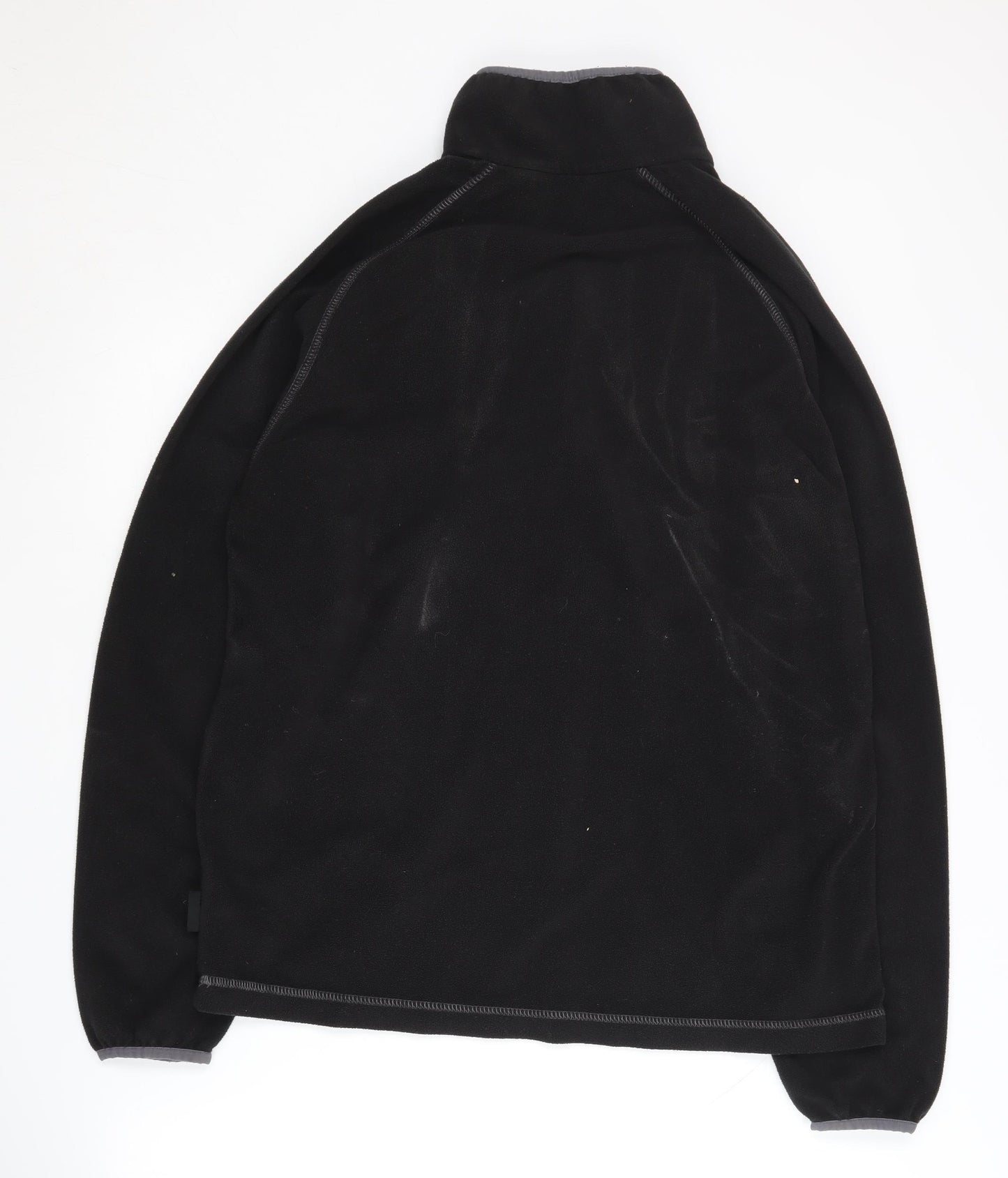 Site Women's Black Fleece Sweatshirt L 1/2 Zip Casual