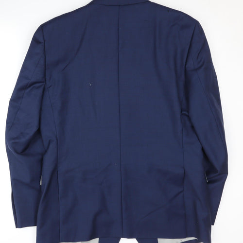 Aquascutum Men's Blue Wool Blazer 40R