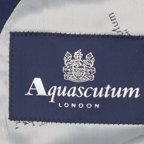 Aquascutum Men's Blue Wool Blazer 40R
